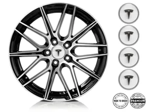 Tesla Emblemas de Rueda Estilo Etiquetas de Cúpula Alta Calidad
